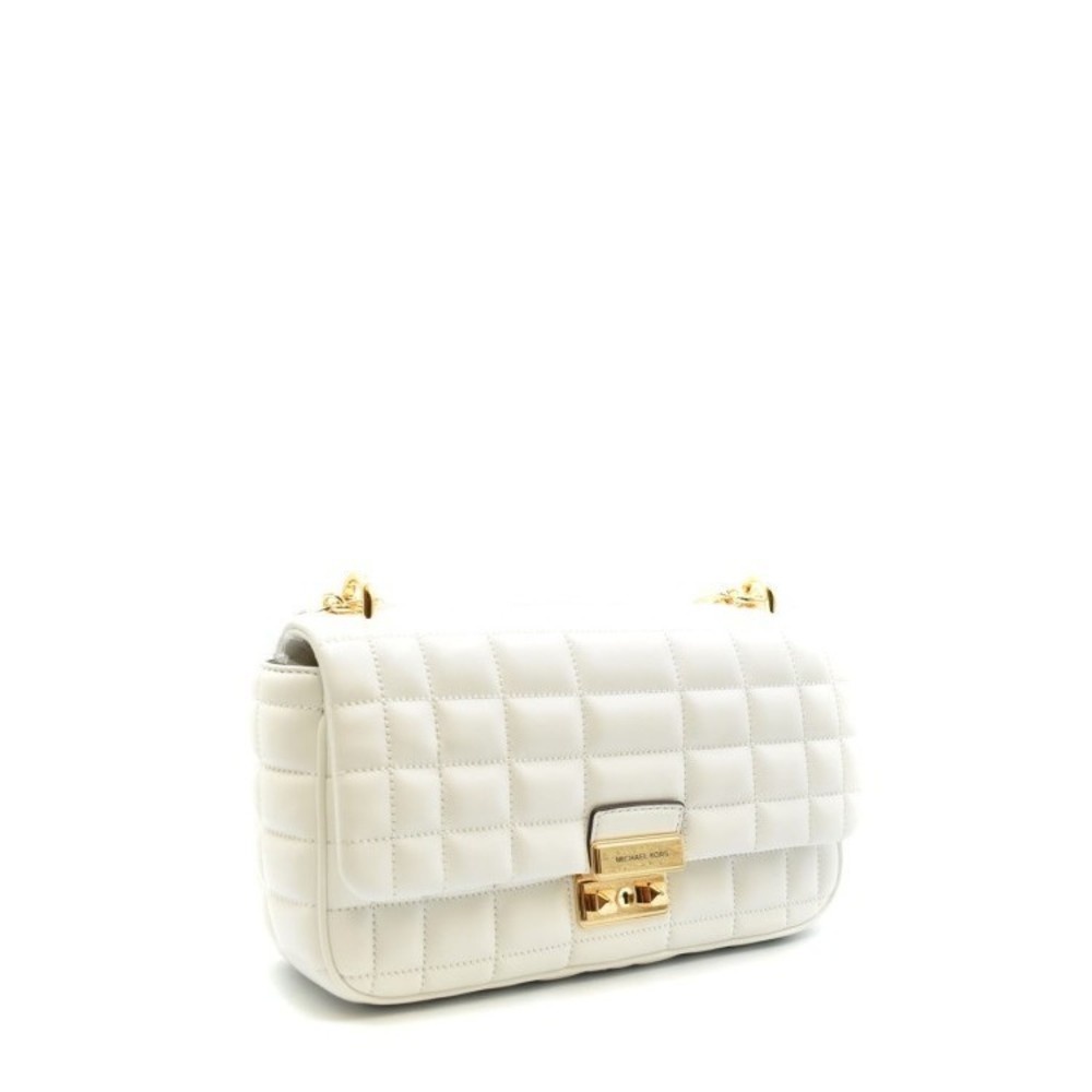Michael Kors Quilted White Shoulder Bag With Gold-Tone Hardware - NWT - Picture 2 of 4